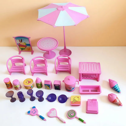 DIY Doll House for LOL Dolls Convertible Picnic Car & Bus Cute Miniatures Dollhouse Birthday Gift for Girls
