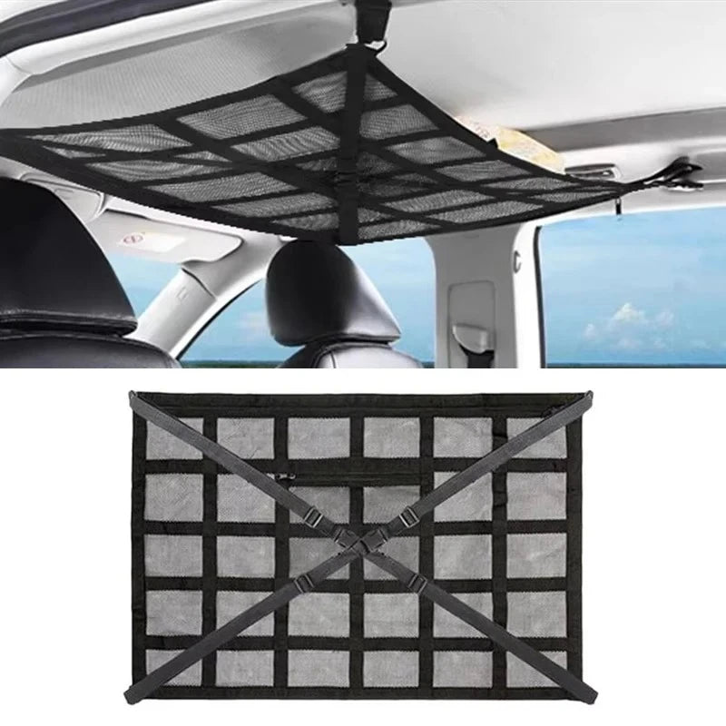 Car Ceiling Net Storage Bag Cargo Universal Truck SUV Space Saving Car Trunk Storage Pocket Organizer Sundries Bag Roof Cargo