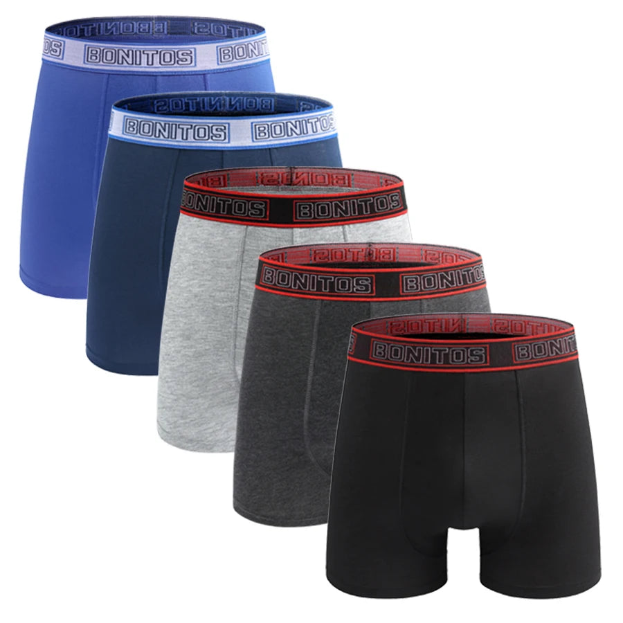 5pieces Men's Panties Sexy Medium Long Mens Underpants Letter Boxers Underwear For Men Polyester Boxer Shorts
