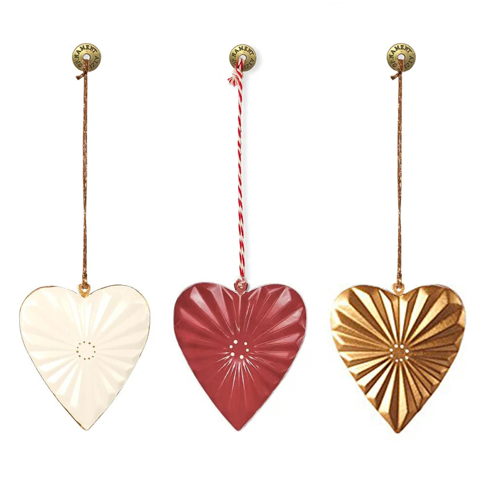 Aizulhomey Metal Christmas ornaments double-sided hand painted iron pendant christmas tree decoration gifts arts handicraft