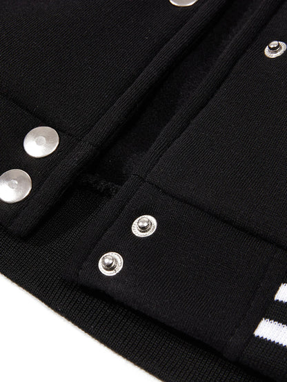 Custom Jackets Mens Autumn Loose Baseball Jersey DIY Logo/Graphic Tops Comfortable Coats Basics Pocket Fleece Warm Clothes