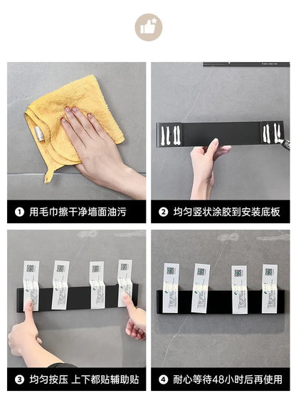 Modern Minimalism Wall-Mounted Kitchen Multi-Functional Shelf Simple Knife Holder Storage Organizer for Kitchen Knives