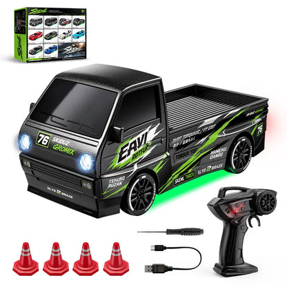 RC 1:64Desktop drift car Mini remote control car Four-Wheel Drive Full Proportion Type-CCharging  Children's Toys