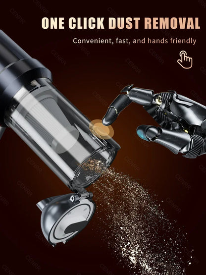 CENRR 998000PA Car Vacuum Cleaner Portable Powerful HandHeld Car Cleaner Dust Display Lamp Strong Suction Air Gun
