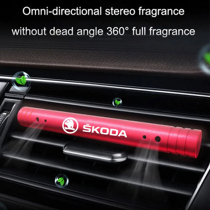 Car Air Freshener Smell Vent Perfume Custom Logo For Skoda octavia 2 a7 a5 rapid fabia yeti superb SCALA citigo virs Accessories