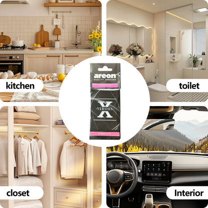 areon 5/20pcs BUBBLE CUM Scent Car Air Freshener, Natural Tea-Scented Paper, Car-Mounted Hanging Type, Car Interior Accessories