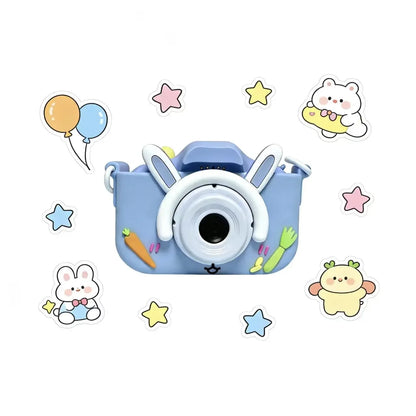 2026 New Rabbit Cartoon Kids Camera HD Dual Lens Selfie Digital Camera Toy for Boys Girls Christmas Birthday Festival Gift