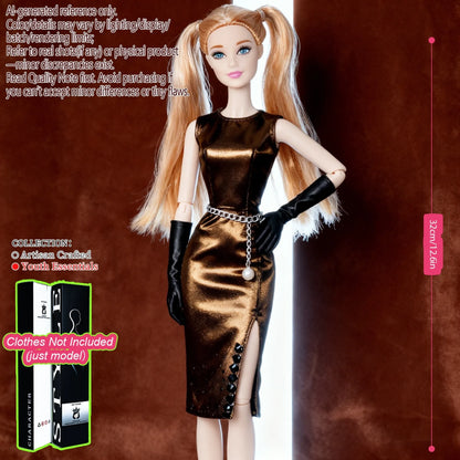 1/6 Scale 12-Joint Premium Figure, 12.6in BJD Doll Changeable Makeup (no clothing)