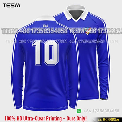 TESM Summer Men Long Sleeve 3D Printed Polo Shirt V-Neck Sports T-Shirt  Team Sports Training Shirts