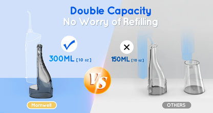 Mornwell Water Flosser Teeth Picks 4 Jets 3 Modes Portable Cordless D52 Water Floss For Teeth Cleaner IPX7 Waterproof Oral Picks