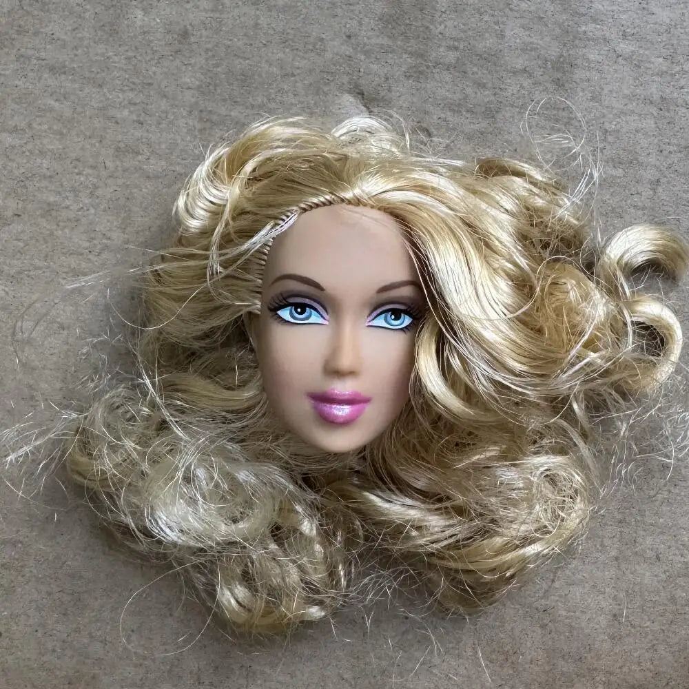 1/6 Vintage Doll Heads Mermaid Racer Super Model Princess For 30cm Solid Male Female Children Playing Birthday Gifts