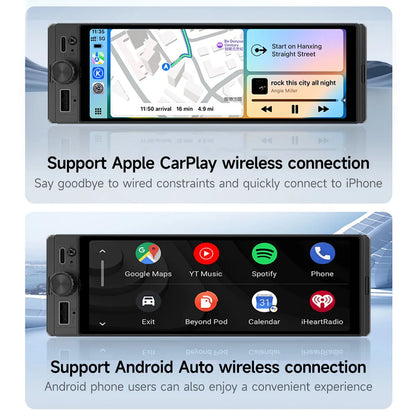JIUYIN D23M 6.28 inch Universal Car Radio 1 Din Carplay Wireless Android Auto Car Multimedia HD IPS Touch Screen USB TYPE-C BT