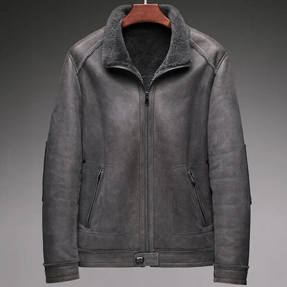 AYUNSUE Natural Real Sheepskin Fur Coat 2024 Winter Jacket Mens Fur Jackets Coats Fashion Genuine Leather Jacket Men Clothing