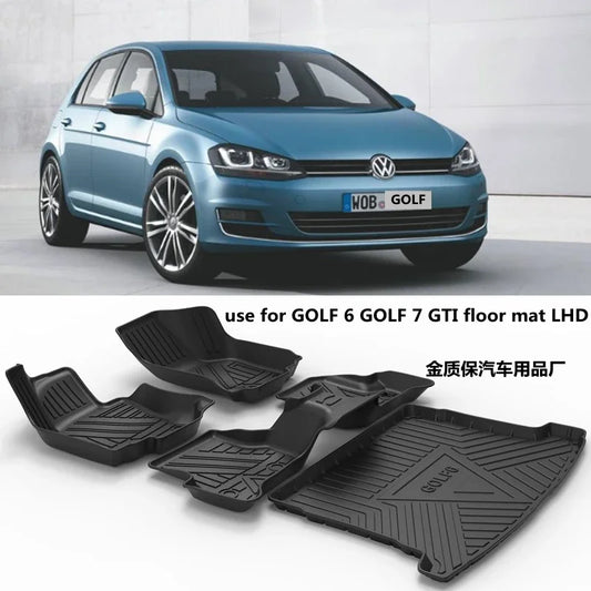 Use for Volkswagen Golf 6 Golf 7 car carpet Golf 6 Golf 7 car floor mat Fit For Golf 6 Golf 7waterproof trunk mat car floor mat