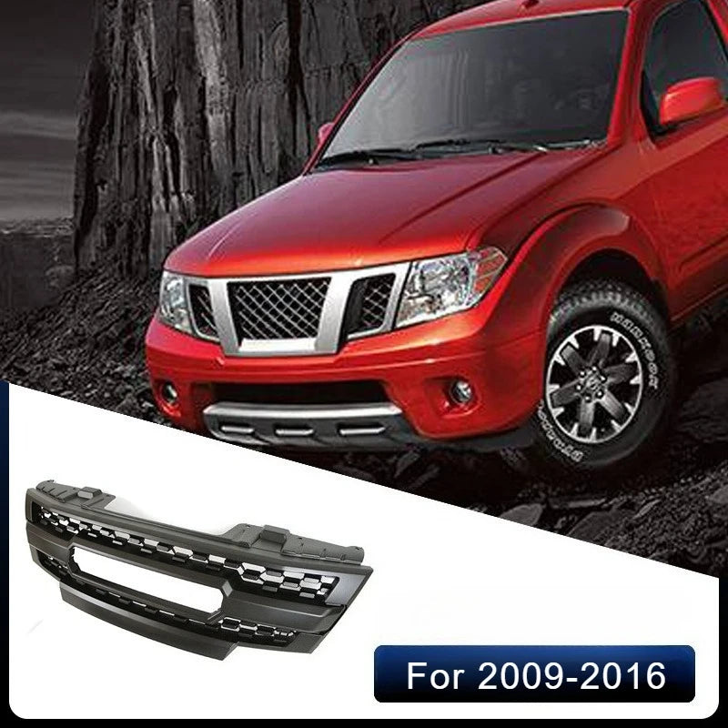 For Navara Frontier 2005-2008 Frontier D40 2009 2010 2011 2012 2013-2016 Front Racing Grill Center Grille Auto Parts Refit Grid