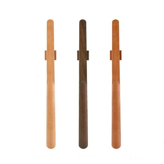 Useful 30/55cm Magnetic Shoehorn Flexible No-Bend Shoe Puller Wooden Handle Lazy Shoe Horn for Elderly, Pregnant Women