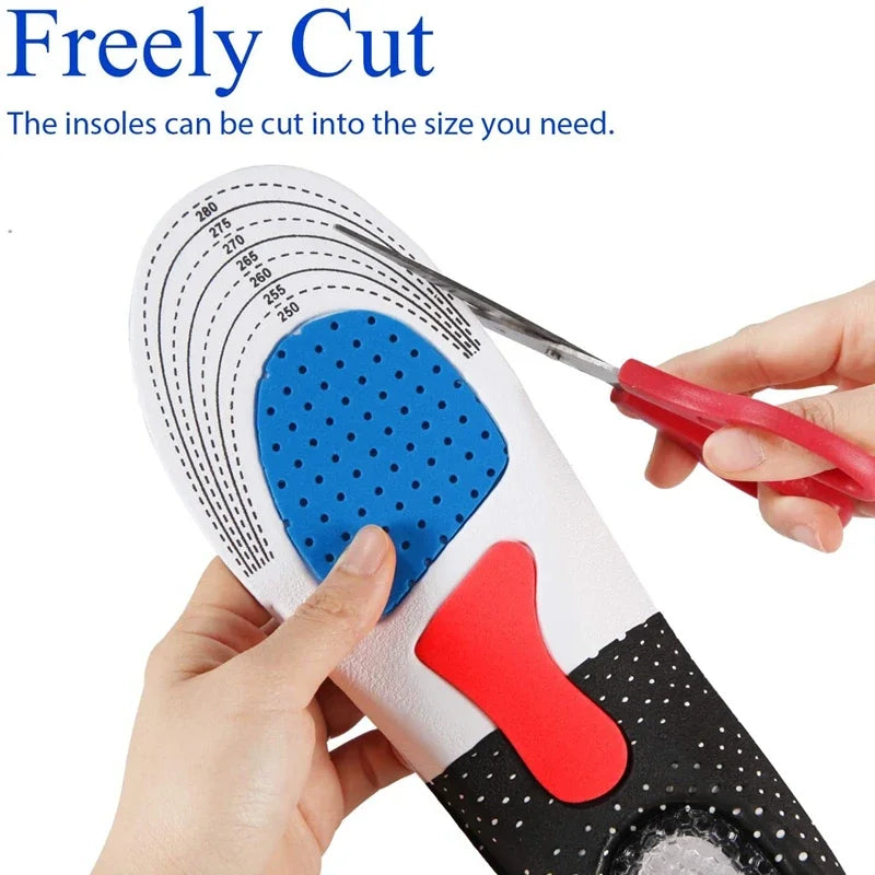 Orthopedic Insoles Memory Foam Cushion Gel Insole Silicone Arch Support Pads Sport Shoe Pad Soft Running Insert