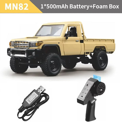 New MN82 1:12 RC Pickup Crawler Truck 2.4G Remote Control 4WD All Terrain Off Road Climbing Car Ideal Gift for Hobby Enthusiasts