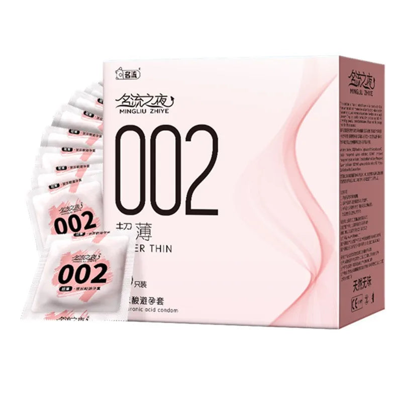 50/100pcs Hyaluronic Acid Condom Ultra Thin Penis Sleeves Natural Latex Smooth Contraception Condoms Erotic Products Sex Toys