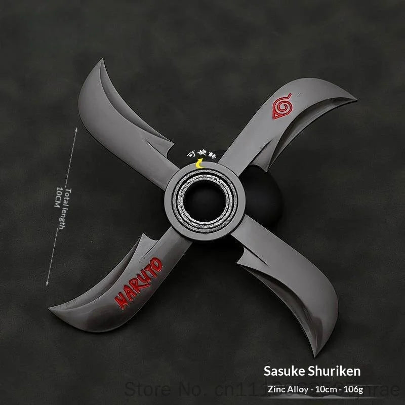 Naruto Metal Shuriken Rotatable Bearing Ninja Star Anime Peripheral Cosplay  Model Collectible Decor For Anime Enthusiasts