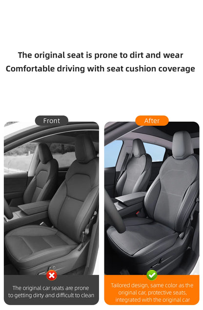 For Tesla Model Y Juniper/Model 3 Highland front and rear seat cushions,Seat cover,Car seat,protection pad Interior accessories