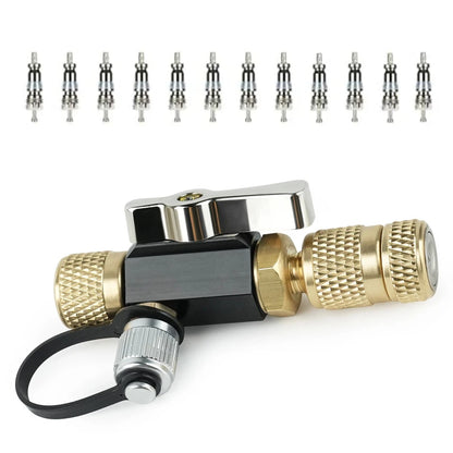 Car Vacuum-Rated Valve Core Removal Tool Black 1/4" X 5/16" Compatible With R410A  Quick Valve Core Remover Installer Tool