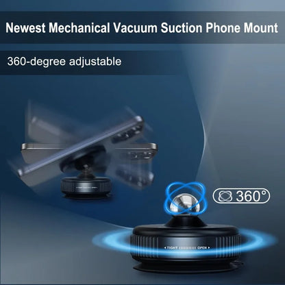 360° Adjustable Vacuum Magnetic Phone Holder for Magsafe, Magnetic Suction Cup Phone Mount, Phone Holders for Car Dashboard