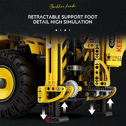 NEW 2466pcs Bulldozer Excavator Truck Remote Control Model Building Blocks Bricks Puzzle Toy Birthday Christmas Gifts For Boy