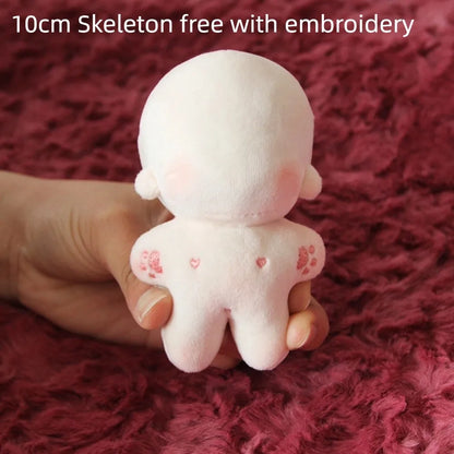 Embroidery Blank Unembroidery Cotton Doll Plush Stuffed Blank Cotton Stuffed Toy Normal Cute DIY Idoll Doll Children
