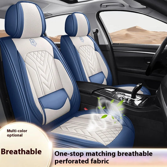 Five-Seat Universal Car Seat Covers with Built-In Lumbar Support Comfortable Multiple Colors Available