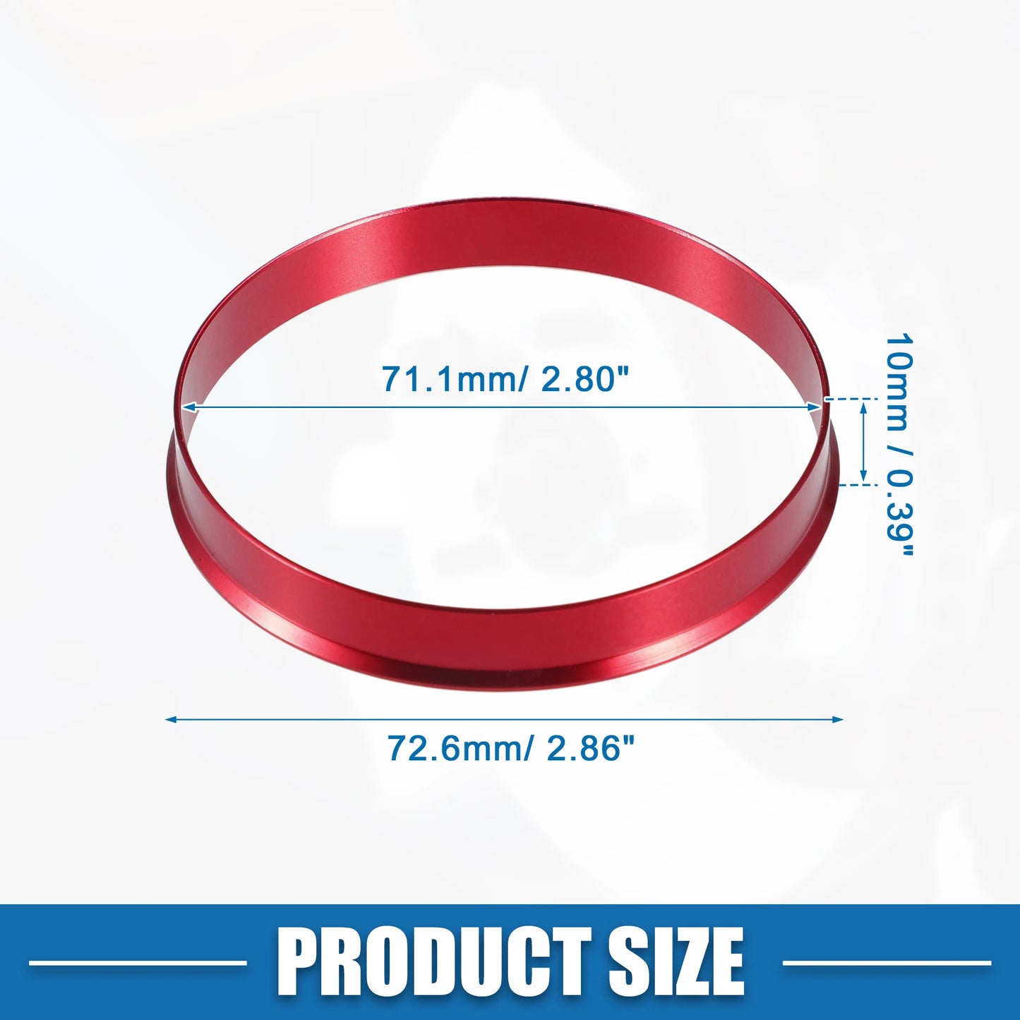 UXCELL 4pcs OD 72.6mm 73.1mm to ID 57.1mm 60.1mm 67.1mm 65.1mm Car Tire Centering Hub Centric Rings Wheel Bore Center Red