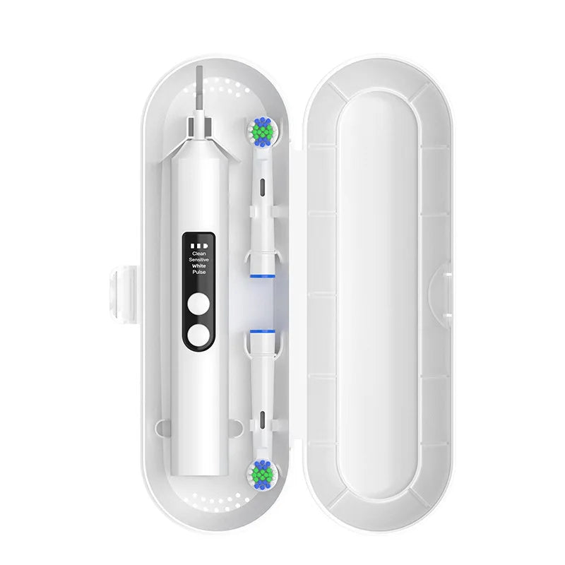 Round head electric toothbrush rotating visual electric toothbrush display automatic rechargeable adult couple men and women gif