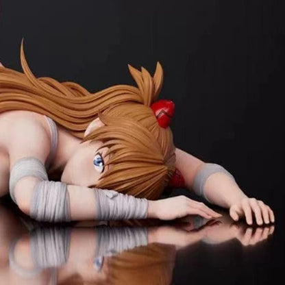 In Stock St Series Ayanami Asuka Langley Soryu Kneeling Pose Anime Peripheral Handmade Model Statue Ornaments Collectible Statue