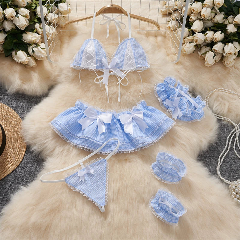 Cute Gray Rabbit Ear Hood Top Sexy Backless Slim Fit Bodysuit Zip Sleeveless Women Sexy Erotic Lingerie Bunny Cosplay Playsuit