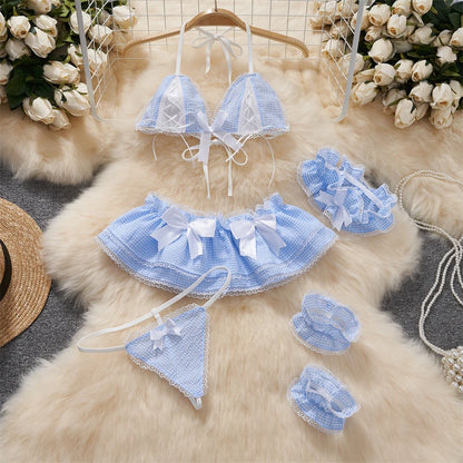 Cute Gray Rabbit Ear Hood Top Sexy Backless Slim Fit Bodysuit Zip Sleeveless Women Sexy Erotic Lingerie Bunny Cosplay Playsuit