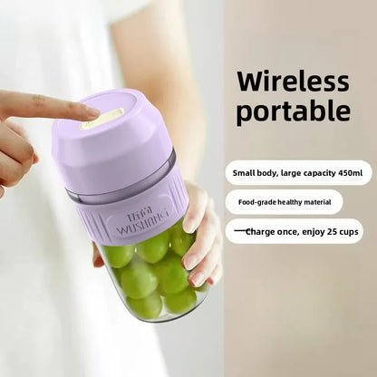 Wireless Rechargeable Juicer Cup Portable Mini Electric Blender USB Charging Fruit Mixer Outdoor Travel Home Small Juice Maker