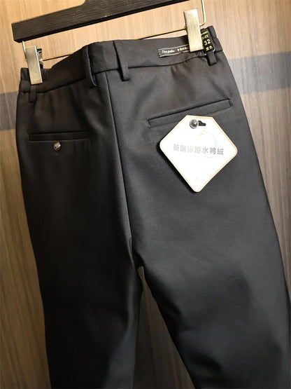 High-End Duck down Pants Men's Thickened Water-Resistant Straight Leg down Pants for Autumn Winter Fashion Urban Style Long P...