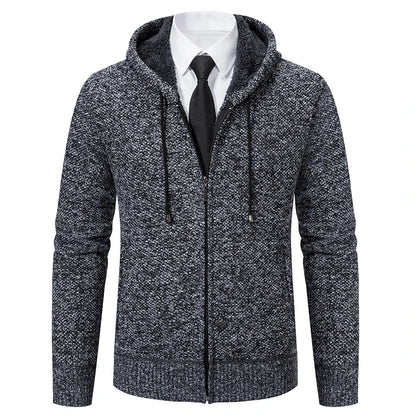Men Sweater Jacket Winter Autumn Cold Coat Fleece Zipper Cardigan Soft Jumpers Turtleneck Warm Y2K High Quality Outerwear