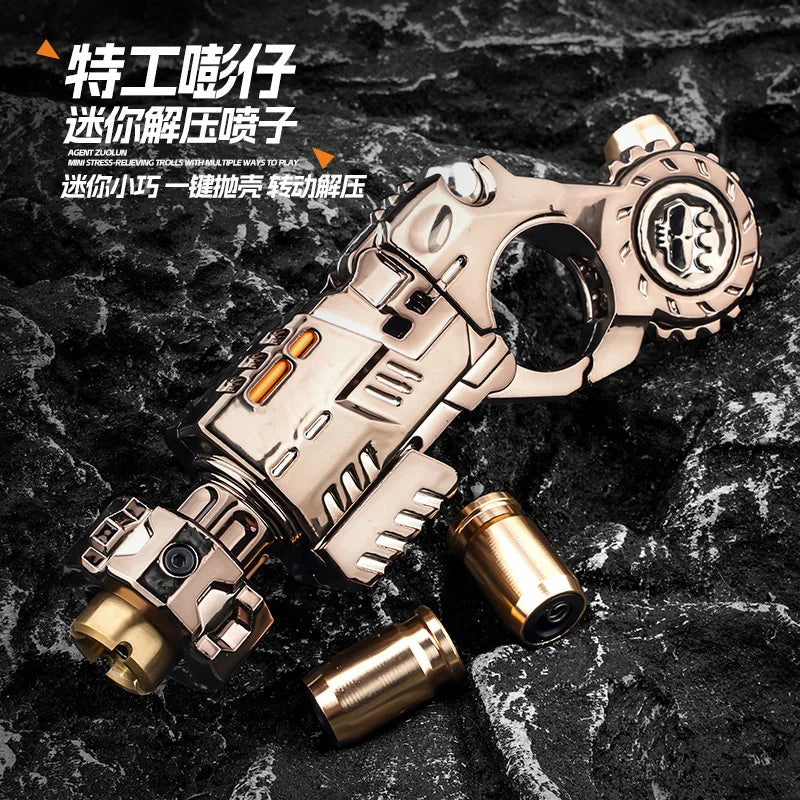 EDC Metal Multi Playability Ratchet Flip Antistress Toy Gun Ejection Shell Stress Relief Fidget Spinner Fidgeting Toys Gifts