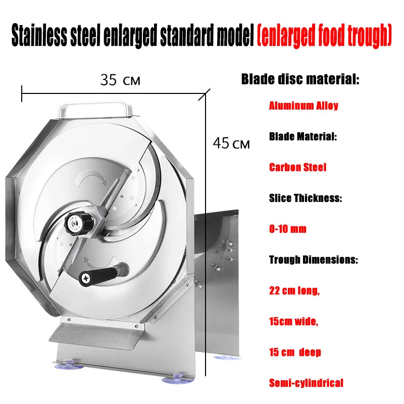 Manual Home Stainless Slicer Commercial Ultrathin Chip Machine Fruit Cutting Machine Lemon Slicer Kitchen Sausage Cabbage Slicer