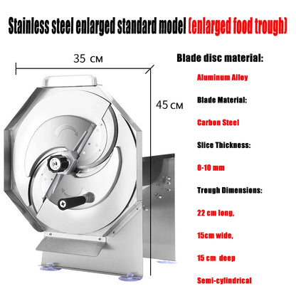 Manual Home Stainless Slicer Commercial Ultrathin Chip Machine Fruit Cutting Machine Lemon Slicer Kitchen Sausage Cabbage Slicer