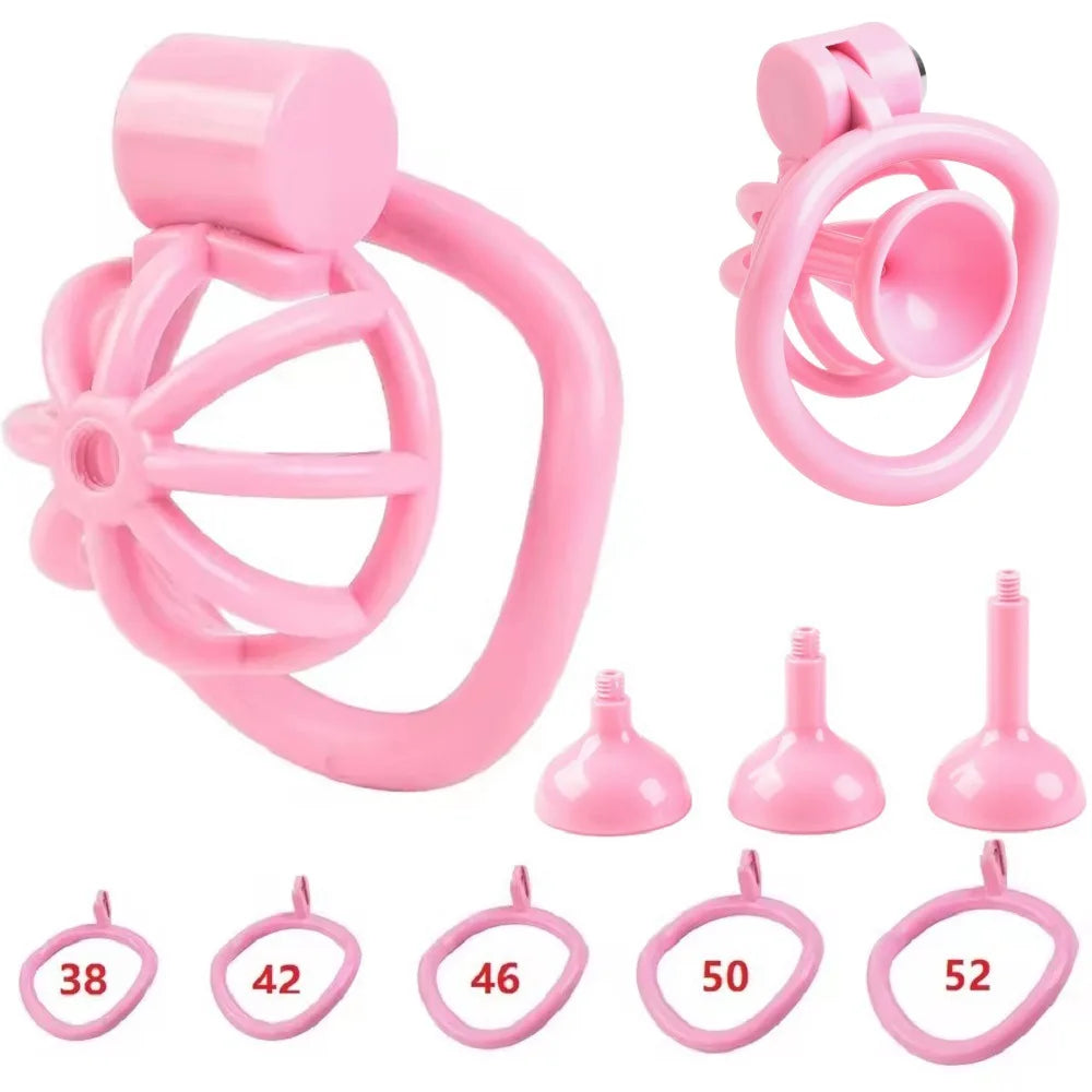 2026 Male Penis Chastity Cage Set Small Chastity Cage 5 Cock Rings With Urethral Sound Plug Penis Bondage Slave Man Sex Toy