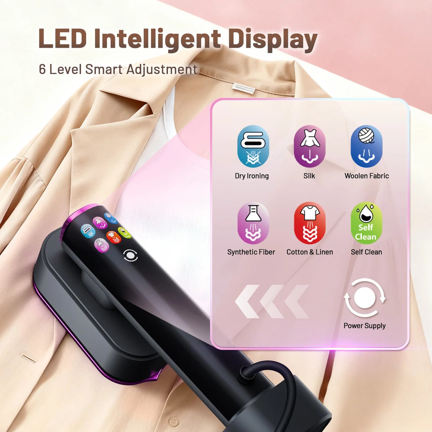 Portable Garment Steamer Steam Hanging Iron Professional Handheld 1200W Household Heating Portable Steamer Iron Clothing Surface