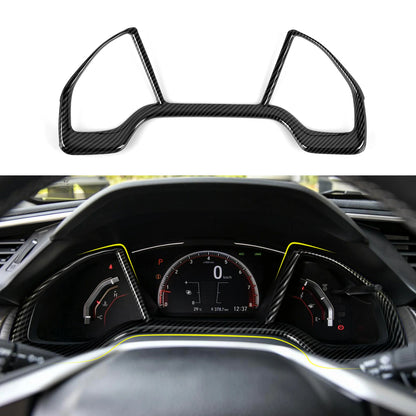 For Honda Civic 10th Gen (2016 -2021) Interior Accessories, Car Center Console Gear Shift Panel , Carbon Fiber ABS Trim Sticker