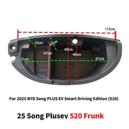 Front Trunk Storage Box For BYD Song Plus EV Seal U 2023-2025 Car Interior Storage Rear Trunk Storage Boxes Body Kit Accessories