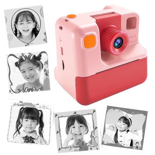 1080P HD Toy Camera Toddler Cameras Instant Print Photo Thermal Printer Small Camcorder Kids Toys For Girl Boy Birthday Gifts