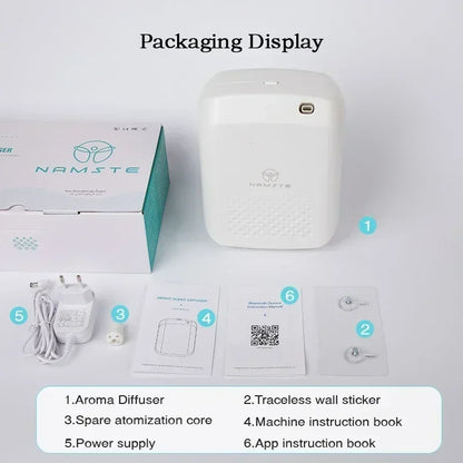 NAMSTE New Electric Aroma Diffuser Bluetooth 1000m³  Diffuser Essentail Oil  Aromatherapy Machine Device Electric Aromatic Oasis