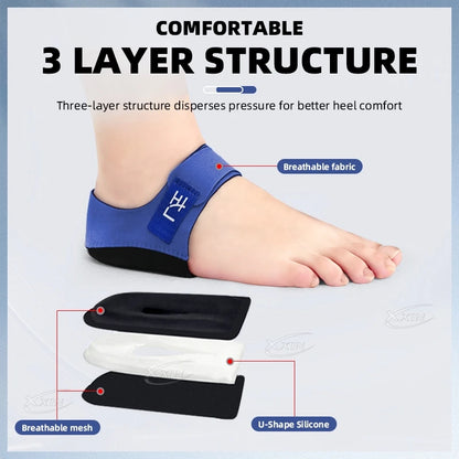 【Xxin】Heel Protectors Breathable Silicone Gel Cushion Cup Heel Pain Relief Sleeve Shoe Insert