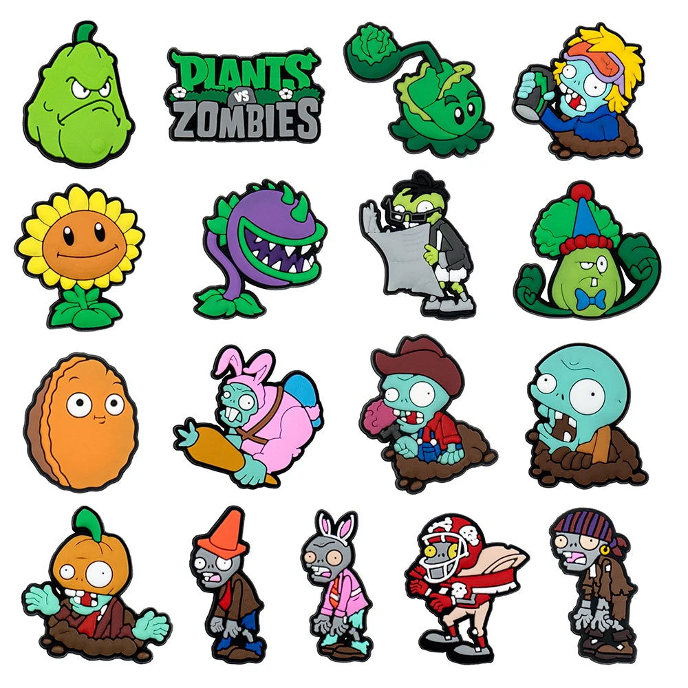 17-100Pcs Game Series Shoe Charms Cartoon Clog Sandal Garden Shoes Charms Ornaments Accessories Decorations for Kids Party Gifts