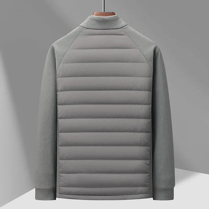 High-quality winter fashion, cool and lightweight hoodie, long-sleeved stand-up collar down jacket with 90% down content